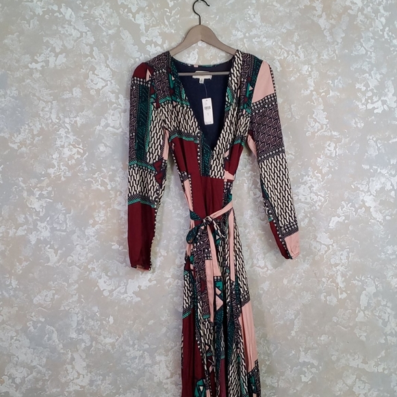 HP! NWT Anthropologie Virginia Wrap Maxi Dress - Picture 2 of 10